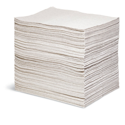 Stack of white absorbent pads 