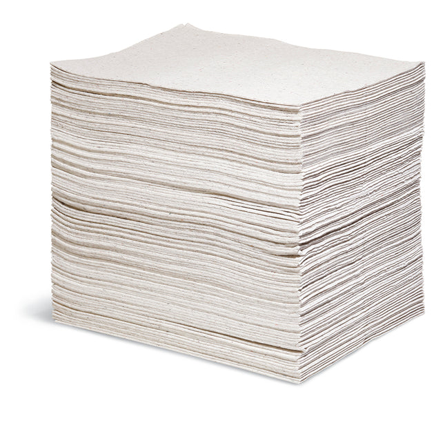 Stack of white absorbent pads 