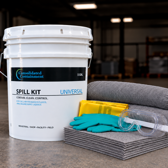 Universal Spill Kits | 5, 30 & 55 Gallon