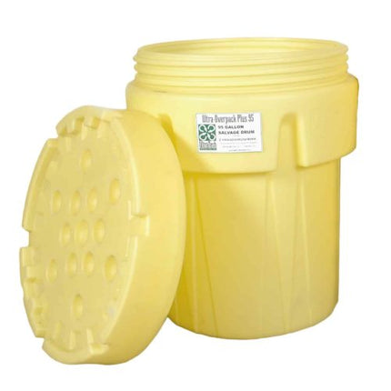 Yellow Ultra-Overpack Plus - Lid off leaning on side