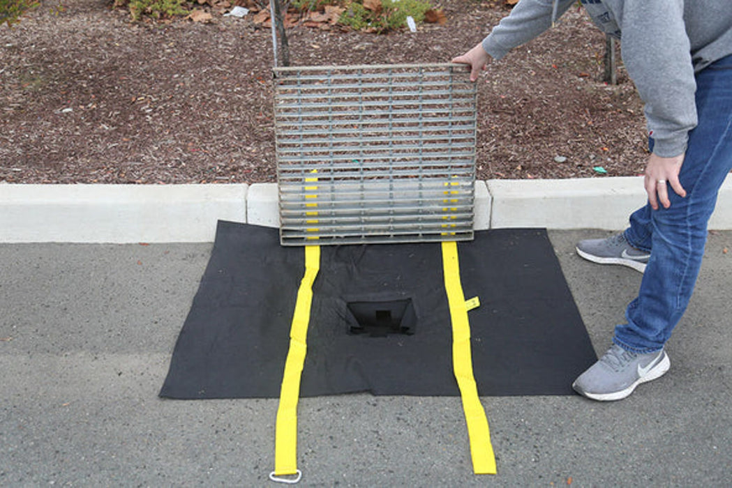 A Spill Bully Hornet's Nest inside a grate