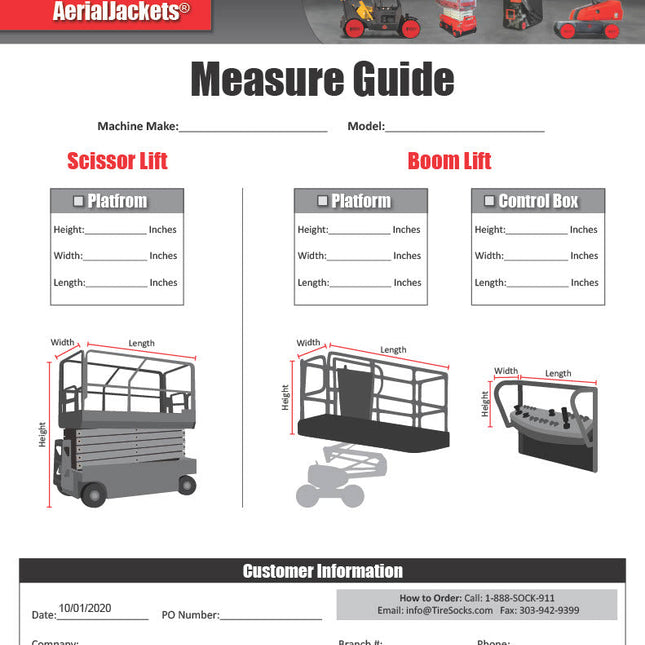 Scissor Lift AerialJacket® - 110" Height