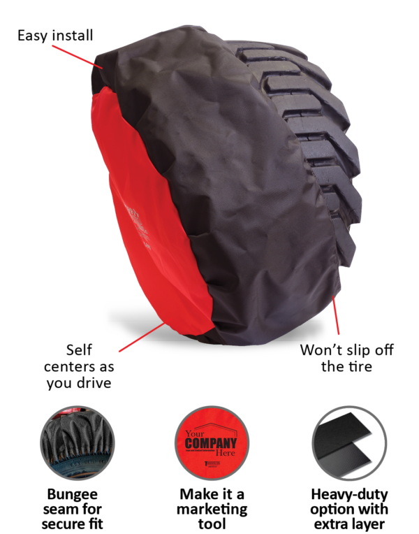 TireSocks® – Durable Tire Covers for Interior Construction (Set of 4)