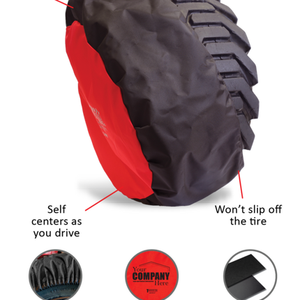 TireSocks® Heavy-Duty – Durable Tire Covers for Interior Construction (Set of 4)
