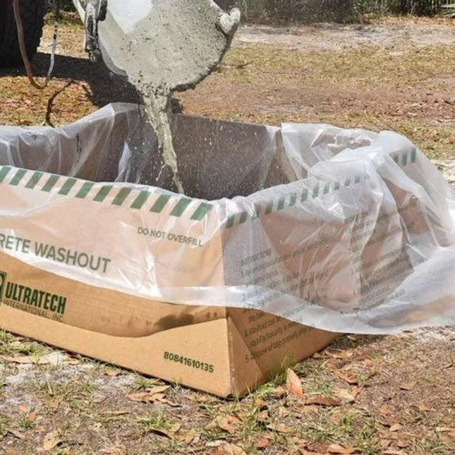 Close up of an Ultra-concrete washout berm economy model